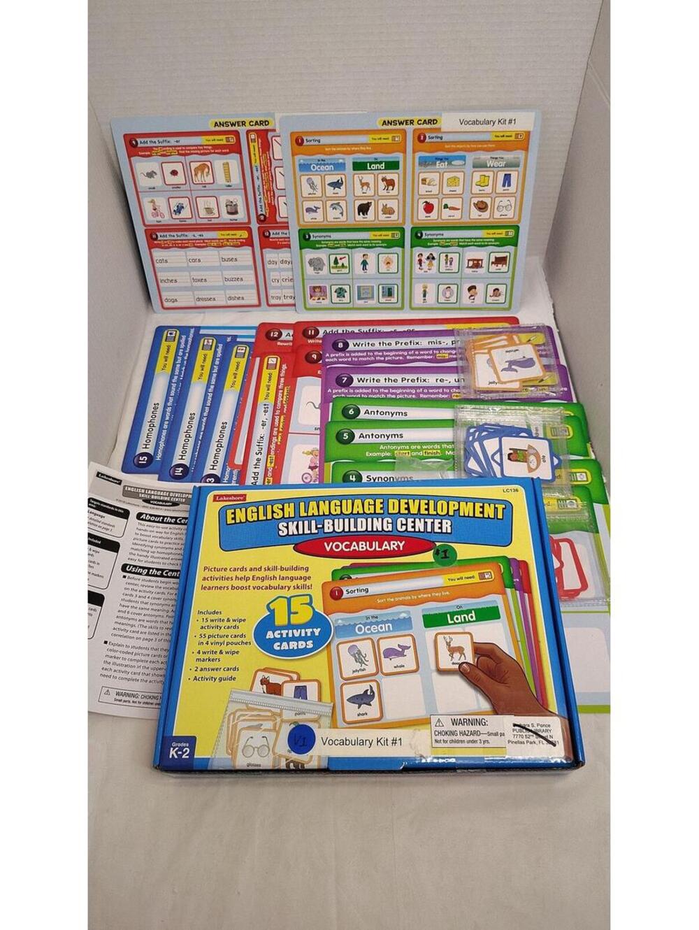 English Language Development Vocabulary Kit Cards Write Wipe Homeschool